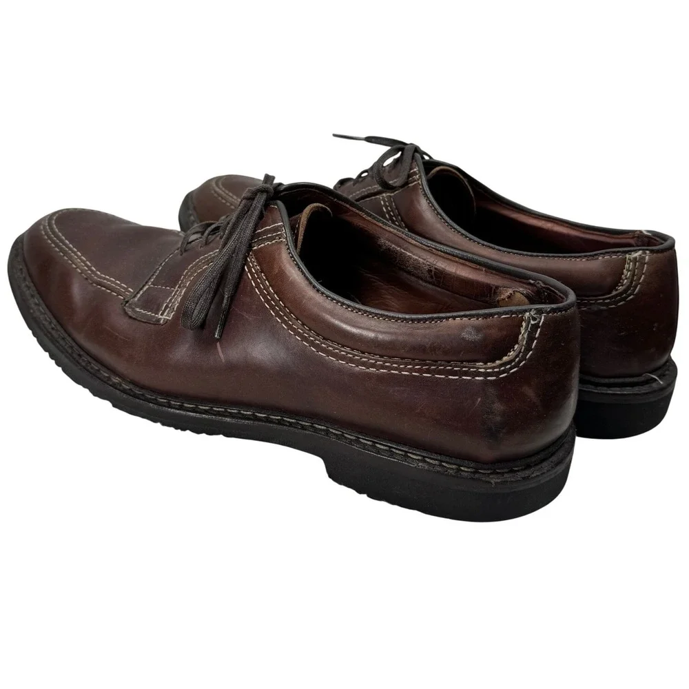 Allen‎ Edmonds Wilbert Shoes Mens 11 Brown Leather Split Toe Derby Comfort
